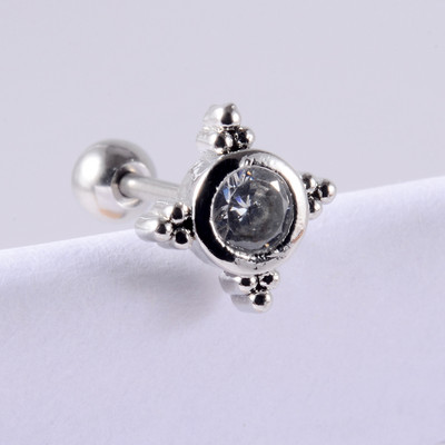 Crystal Love Tragus Piercing Cercel plat 16G Heart Cartilage Piercing Stud Helix Bijuterii Conch Rook Lobe Cercel Labret Stud