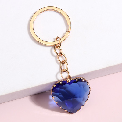Breloc nou, inimă de sticlă colorată, breloc cu inimă, breloc cu dragoste, cadouri de Ziua Îndrăgostiților, pentru femei, bărbați, accesoriu pentru geantă, bijuterii DIY