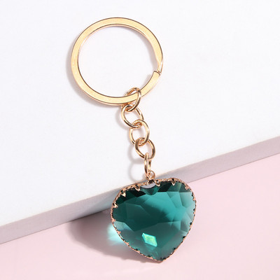Breloc nou, inimă de sticlă colorată, breloc cu inimă, breloc cu dragoste, cadouri de Ziua Îndrăgostiților, pentru femei, bărbați, accesoriu pentru geantă, bijuterii DIY