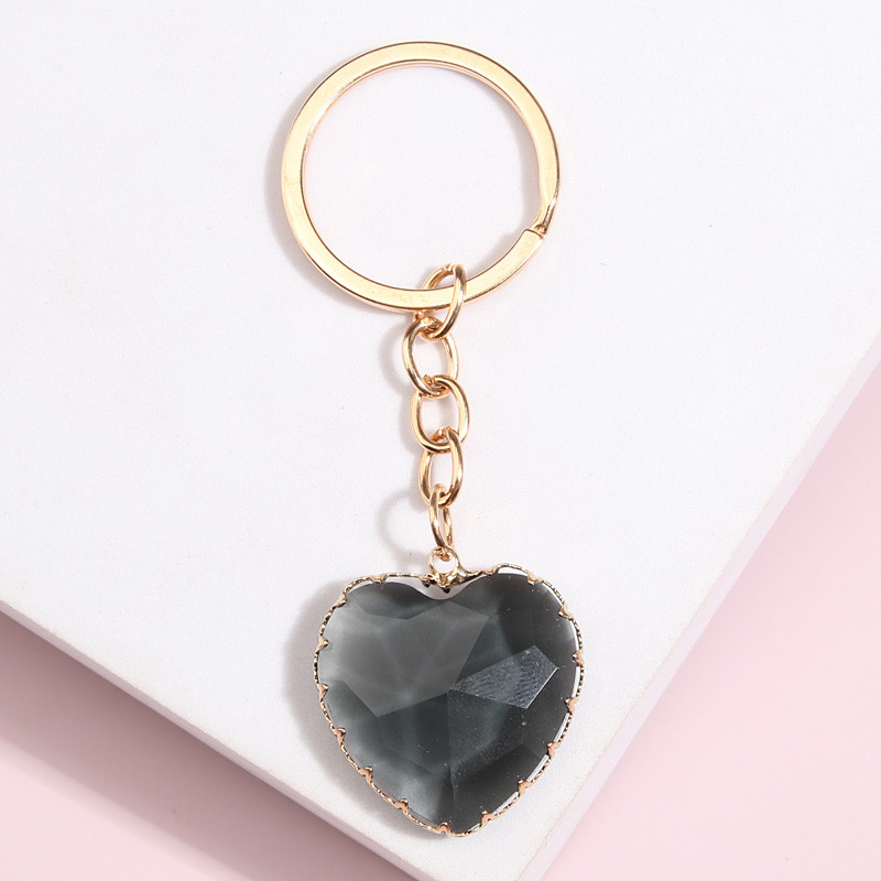 Breloc nou, inimă de sticlă colorată, breloc cu inimă, breloc cu dragoste, cadouri de Ziua Îndrăgostiților, pentru femei, bărbați, accesoriu pentru geantă, bijuterii DIY