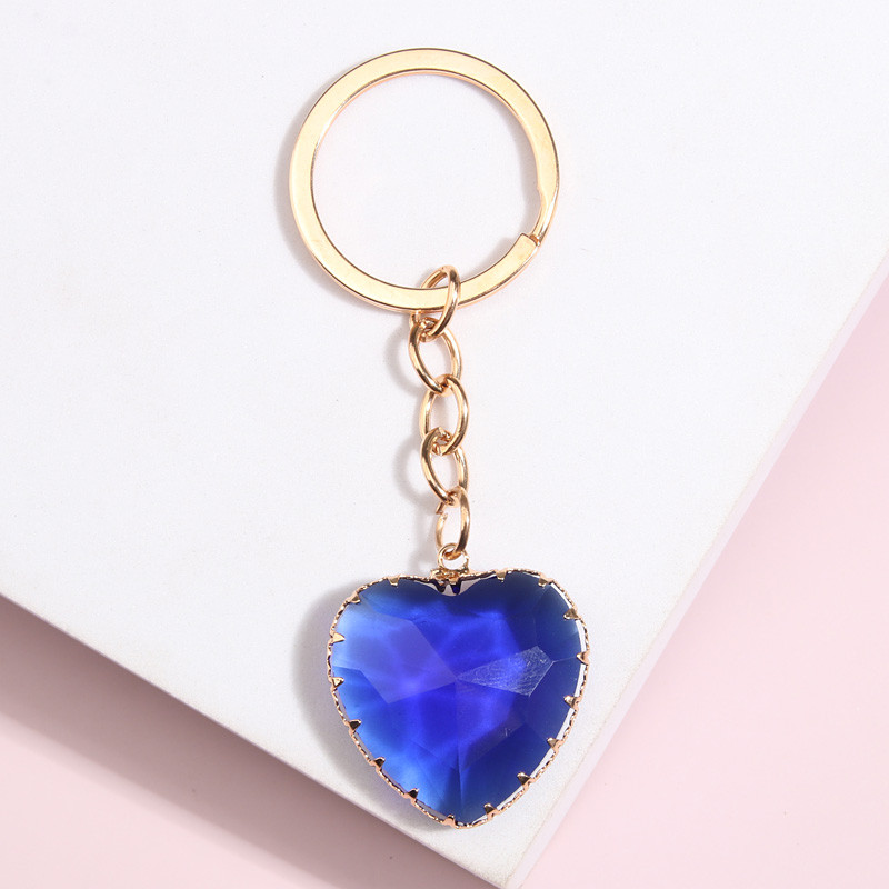 Breloc nou, inimă de sticlă colorată, breloc cu inimă, breloc cu dragoste, cadouri de Ziua Îndrăgostiților, pentru femei, bărbați, accesoriu pentru geantă, bijuterii DIY