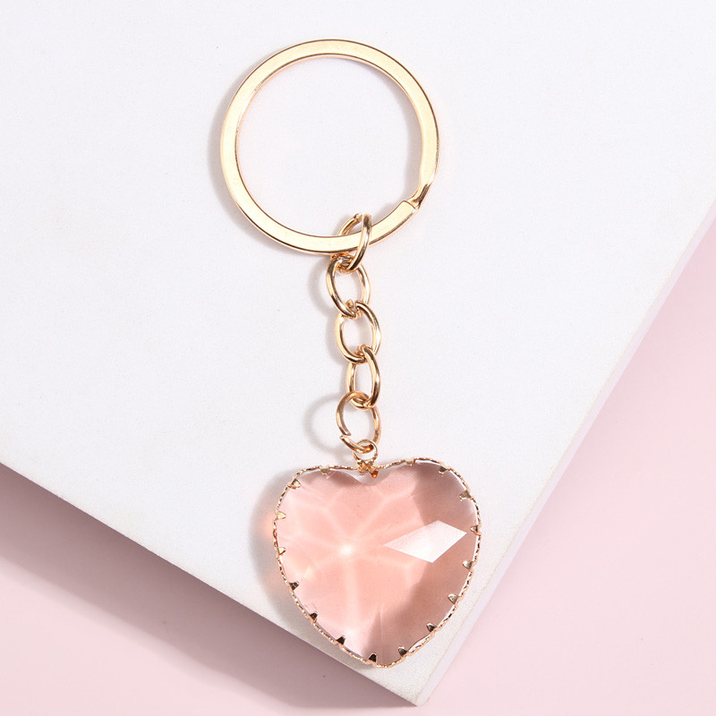 Breloc nou, inimă de sticlă colorată, breloc cu inimă, breloc cu dragoste, cadouri de Ziua Îndrăgostiților, pentru femei, bărbați, accesoriu pentru geantă, bijuterii DIY