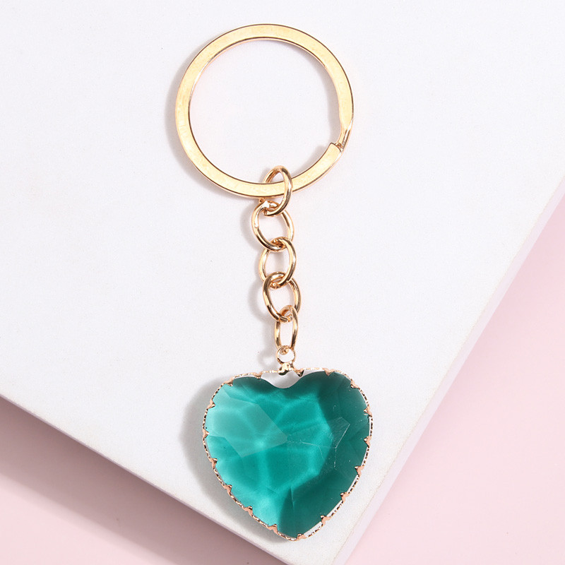 Breloc nou, inimă de sticlă colorată, breloc cu inimă, breloc cu dragoste, cadouri de Ziua Îndrăgostiților, pentru femei, bărbați, accesoriu pentru geantă, bijuterii DIY
