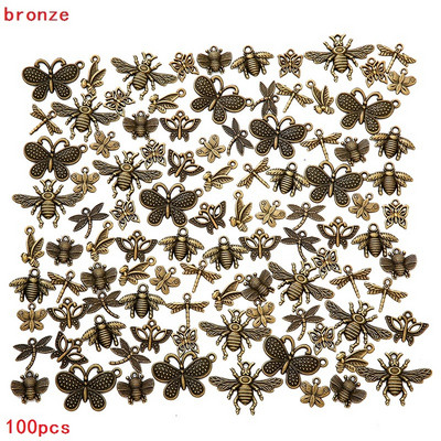 YuenZ 40 бр.-100 бр. Смесени стилове животински сърце Ключ Корона Талисмани Висулки Направи си сам бижута за колие Изработка на гривни Аксесоари U050