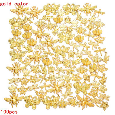 YuenZ 40 бр.-100 бр. Смесени стилове животински сърце Ключ Корона Талисмани Висулки Направи си сам бижута за колие Изработка на гривни Аксесоари U050