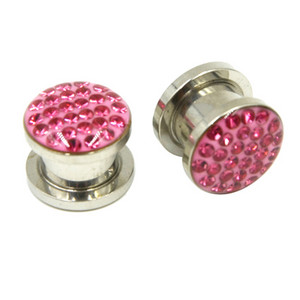 Pereche Cristal Ferido Smoothy Epoxy Geme Multiple Screw Fit Ureche Flesh Tunnel Plug Gauge Expander Cercei Stretchers Piercing Bijuterii