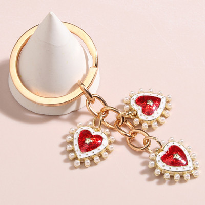 Breloc drăguț emailat Inimă Star Pearl Breloc Dragoste Breloc pentru iubitorii de cuplu Cadouri de Ziua Îndrăgostiților Bijuterii lucrate manual DIY