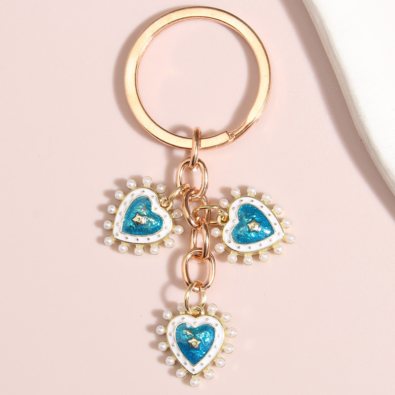 Breloc drăguț emailat Inimă Star Pearl Breloc Dragoste Breloc pentru iubitorii de cuplu Cadouri de Ziua Îndrăgostiților Bijuterii lucrate manual DIY
