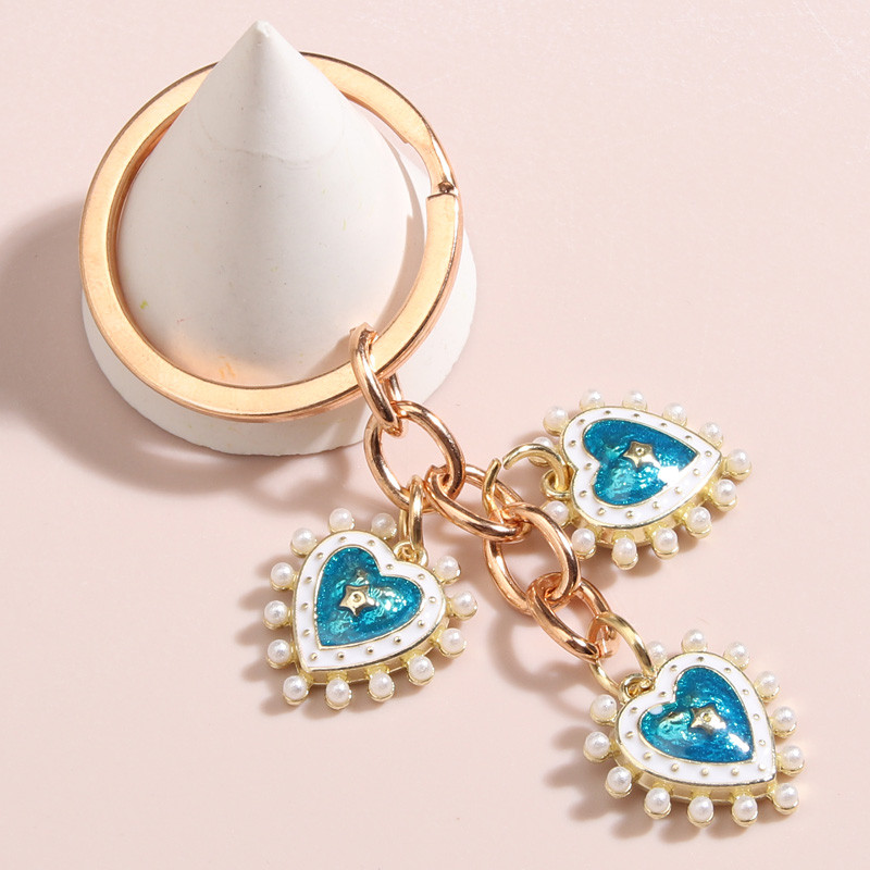 Breloc drăguț emailat Inimă Star Pearl Breloc Dragoste Breloc pentru iubitorii de cuplu Cadouri de Ziua Îndrăgostiților Bijuterii lucrate manual DIY