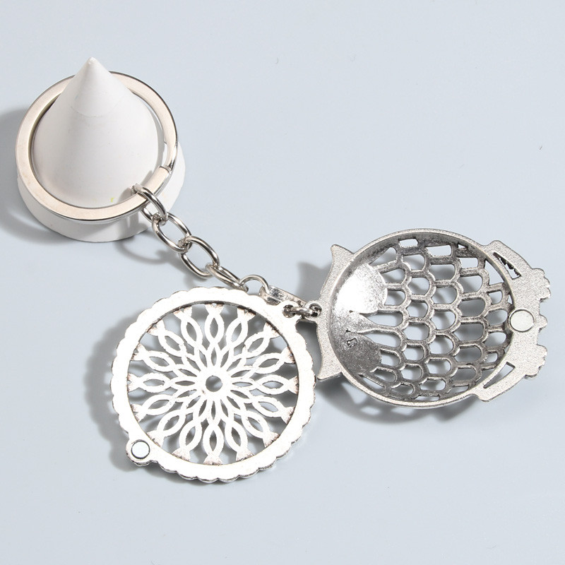 Breloc cu design nou de bijuterii în formă de bufniță, recipient pentru aromoterapie, breloc magnetic, breloc pentru femei, bărbați, cadouri lucrate manual