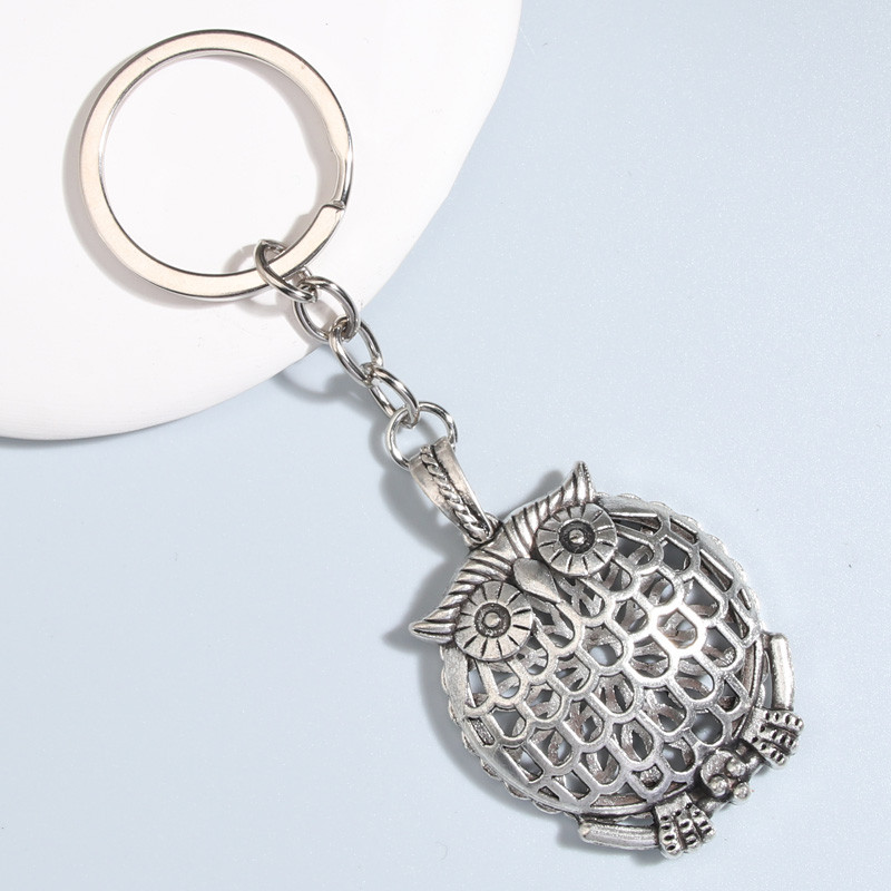 Breloc cu design nou de bijuterii în formă de bufniță, recipient pentru aromoterapie, breloc magnetic, breloc pentru femei, bărbați, cadouri lucrate manual