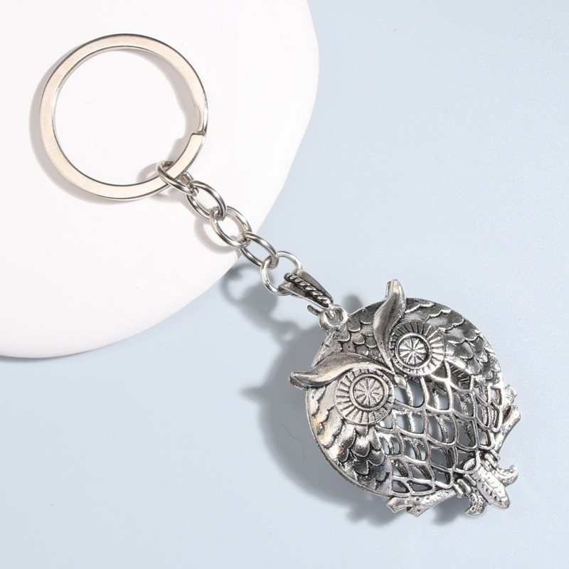 Breloc cu design nou de bijuterii în formă de bufniță, recipient pentru aromoterapie, breloc magnetic, breloc pentru femei, bărbați, cadouri lucrate manual