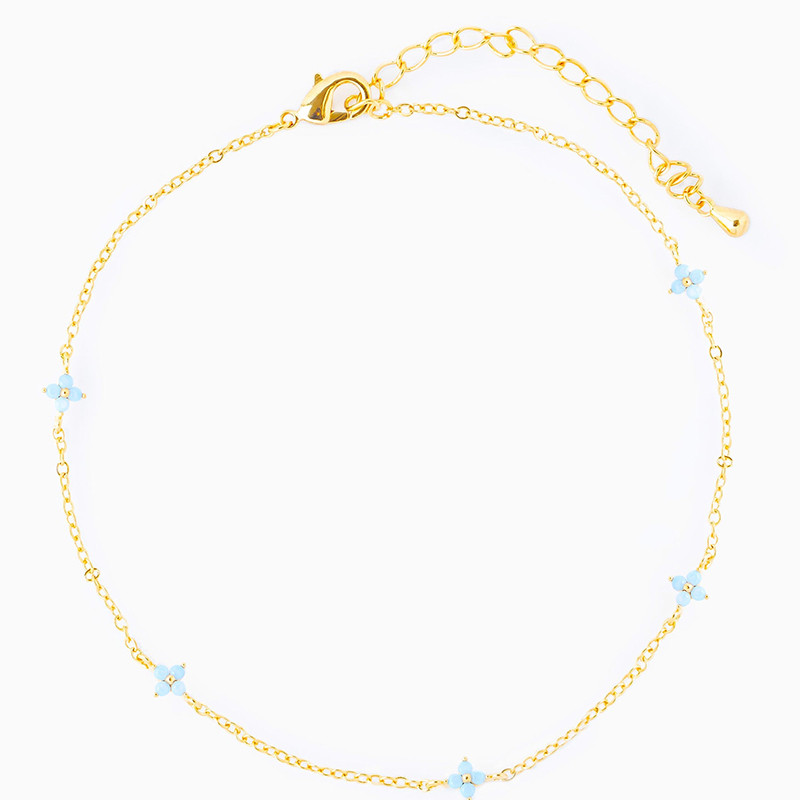 Ins Oferte fierbinte Bratari cu flori de cristal albastru pentru femei Bijuterii de marca de moda Bratari dragute