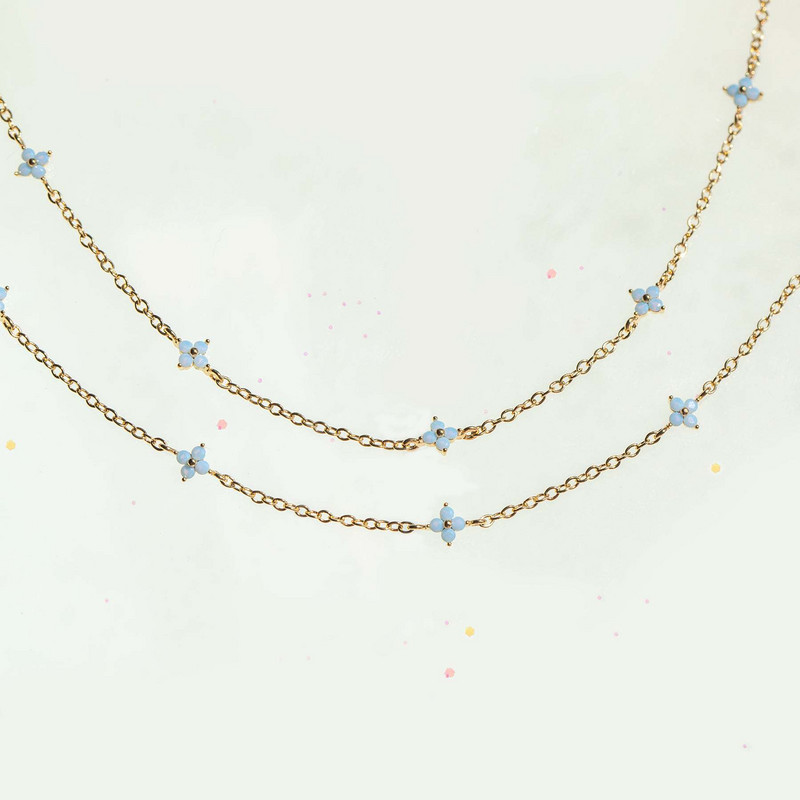 Ins Oferte fierbinte Bratari cu flori de cristal albastru pentru femei Bijuterii de marca de moda Bratari dragute