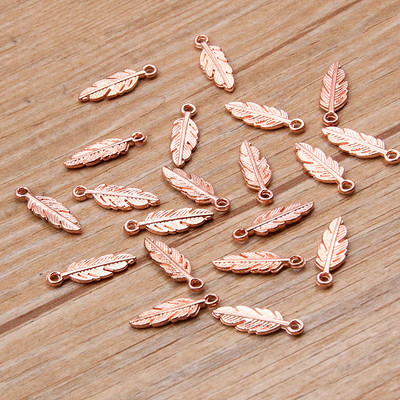 80db 2021 Új 5*15mm 6 színű fém cink ötvözet MINI Levelek Charms Fit Ékszer Növény medál Charms Készítmények DIY kézzel készített kézműves