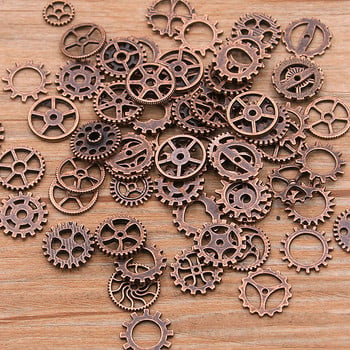 60PCS 10 Χρώμα Μικρού μεγέθους 8-15mm Mix Alloy Mechanical Steampunk Cogs & Gears Diy Accessories New Oct Drop Ship