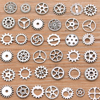 60PCS 10 Χρώμα Μικρού μεγέθους 8-15mm Mix Alloy Mechanical Steampunk Cogs & Gears Diy Accessories New Oct Drop Ship