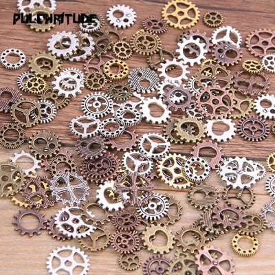 60PCS 10 Color Small Size 8-15mm Mix Alloy Mechanical Steampunk Cogs & Gears Diy Accessories New Oct Drop Ship