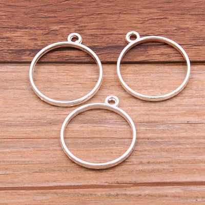 10 buc 28*32mm 7 culori accesorii pentru bijuterii din aliaj circulare rotunde farmec gol lipici necompletat tavă cu pandantiv ramă