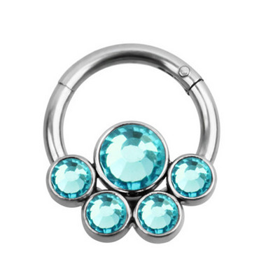 1/2 DB sebészeti acél csuklós septum piercing Clicker tétel 16G Daith Piercing Clicker Helix fülbevaló karika orr karika septum gyűrű készlet