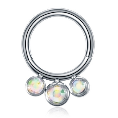 1/2 DB sebészeti acél csuklós septum piercing Clicker tétel 16G Daith Piercing Clicker Helix fülbevaló karika orr karika septum gyűrű készlet