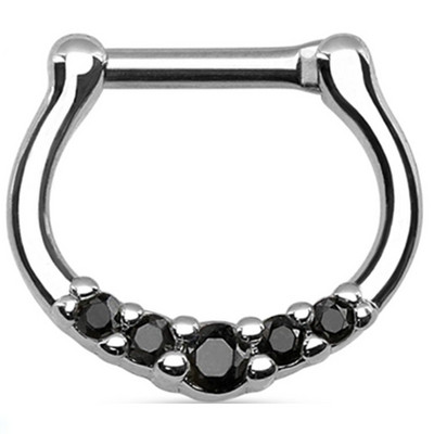 1/2 DB sebészeti acél csuklós septum piercing Clicker tétel 16G Daith Piercing Clicker Helix fülbevaló karika orr karika septum gyűrű készlet