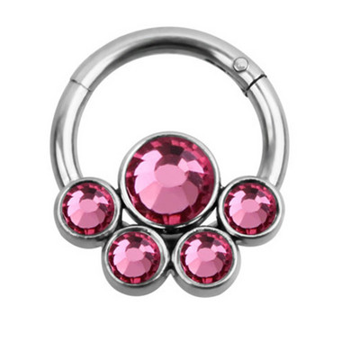 1/2 DB sebészeti acél csuklós septum piercing Clicker tétel 16G Daith Piercing Clicker Helix fülbevaló karika orr karika septum gyűrű készlet