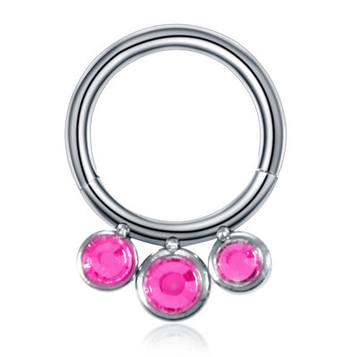 1/2 DB sebészeti acél csuklós septum piercing Clicker tétel 16G Daith Piercing Clicker Helix fülbevaló karika orr karika septum gyűrű készlet