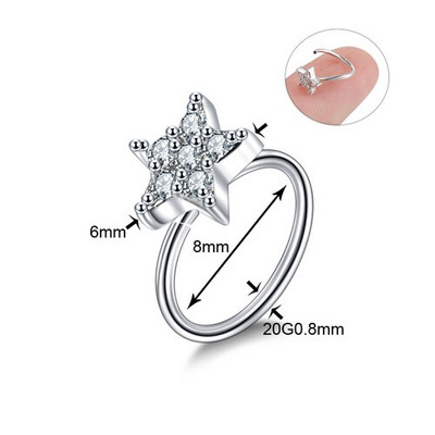 1/2 DB sebészeti acél csuklós septum piercing Clicker tétel 16G Daith Piercing Clicker Helix fülbevaló karika orr karika septum gyűrű készlet