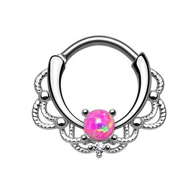 1/2 DB sebészeti acél csuklós septum piercing Clicker tétel 16G Daith Piercing Clicker Helix fülbevaló karika orr karika septum gyűrű készlet