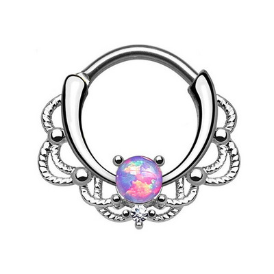 1/2 DB sebészeti acél csuklós septum piercing Clicker tétel 16G Daith Piercing Clicker Helix fülbevaló karika orr karika septum gyűrű készlet