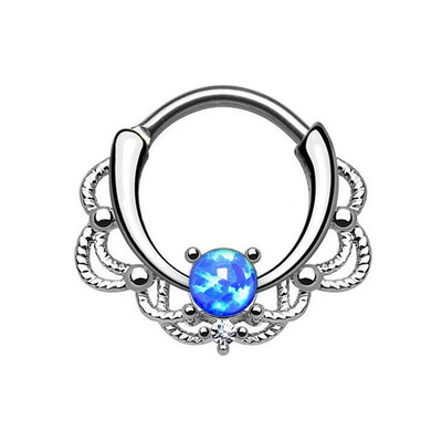 1/2 DB sebészeti acél csuklós septum piercing Clicker tétel 16G Daith Piercing Clicker Helix fülbevaló karika orr karika septum gyűrű készlet