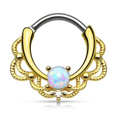 1/2 DB sebészeti acél csuklós septum piercing Clicker tétel 16G Daith Piercing Clicker Helix fülbevaló karika orr karika septum gyűrű készlet