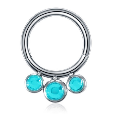 1/2 DB sebészeti acél csuklós septum piercing Clicker tétel 16G Daith Piercing Clicker Helix fülbevaló karika orr karika septum gyűrű készlet