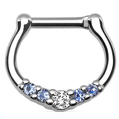 1/2 DB sebészeti acél csuklós septum piercing Clicker tétel 16G Daith Piercing Clicker Helix fülbevaló karika orr karika septum gyűrű készlet