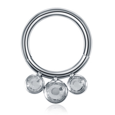 1/2 DB sebészeti acél csuklós septum piercing Clicker tétel 16G Daith Piercing Clicker Helix fülbevaló karika orr karika septum gyűrű készlet