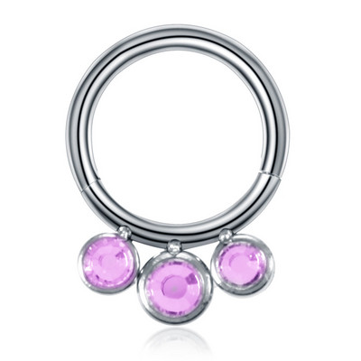1/2 DB sebészeti acél csuklós septum piercing Clicker tétel 16G Daith Piercing Clicker Helix fülbevaló karika orr karika septum gyűrű készlet