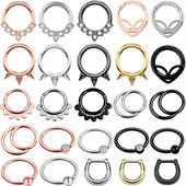 1/2PCS Piercing Septum Opal Clicker 16G Cristal Septum Piercing Inel Tragus Piercing Cercel Daith Helix Bijuterii