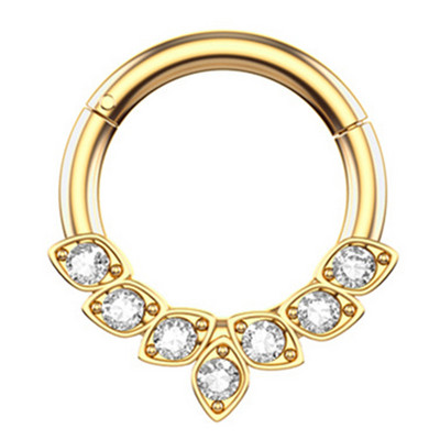 1/2PCS Piercing Septum Opal Clicker 16G Cristal Septum Piercing Inel Tragus Piercing Cercel Daith Helix Bijuterii