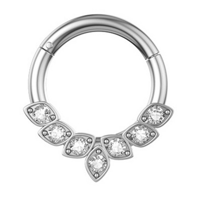 1/2PCS Piercing Septum Opal Clicker 16G Cristal Septum Piercing Inel Tragus Piercing Cercel Daith Helix Bijuterii