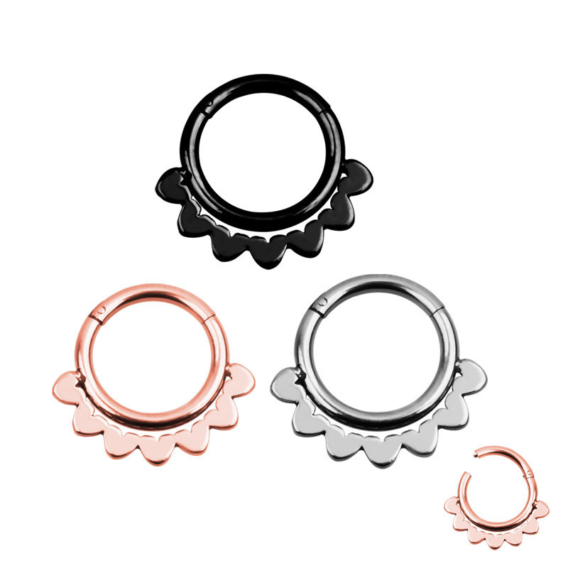 1/2PCS Piercing Septum Opal Clicker 16G Cristal Septum Piercing Inel Tragus Piercing Cercel Daith Helix Bijuterii