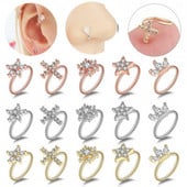 1/2 buc din oțel chirurgical cartilaj flori cercel mic 20 g cristal cruce nas piercing cerc lot tragus piercing cercel Daith
