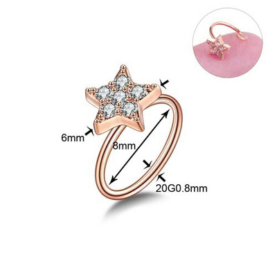 1/2 buc din oțel chirurgical cartilaj flori cercel mic 20 g cristal cruce nas piercing cerc lot tragus piercing cercel Daith