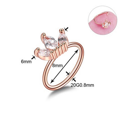 1/2 buc din oțel chirurgical cartilaj flori cercel mic 20 g cristal cruce nas piercing cerc lot tragus piercing cercel Daith