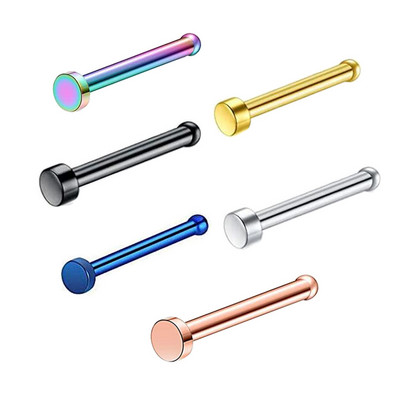 Set de inele de nas din cristal din oțel inoxidabil Set de inele de nas în formă de L de 20 g Set de piercing în nară pentru inimă.