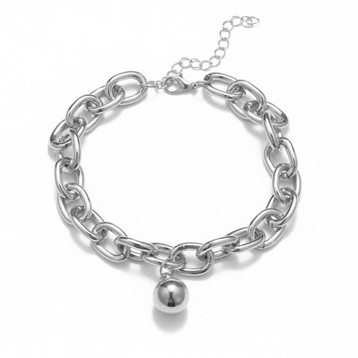 Brățări de gleznă simple, bile rotunde, bijuterii pentru picioare pentru femei, lanț cu legături cubaneze de culoare aurie, glezne groase, nisipuri, accesorii gotice