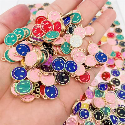 JQ 20 buc. 12*14 MM Dulce Dragoste Inimă smalț Breloc din aliaj de aur Pandantiv pentru cercei DIY Bijuterii Ornament Accesorii DIY En-gros