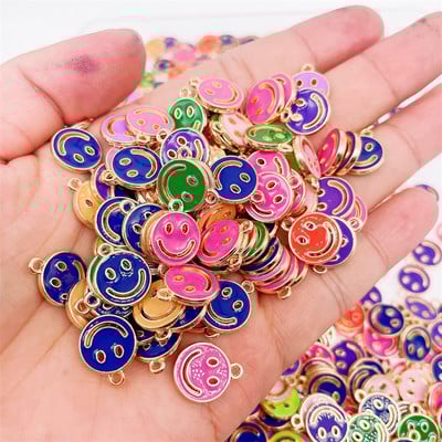 JQ 20 buc. 12*14 MM Dulce Dragoste Inimă smalț Breloc din aliaj de aur Pandantiv pentru cercei DIY Bijuterii Ornament Accesorii DIY En-gros