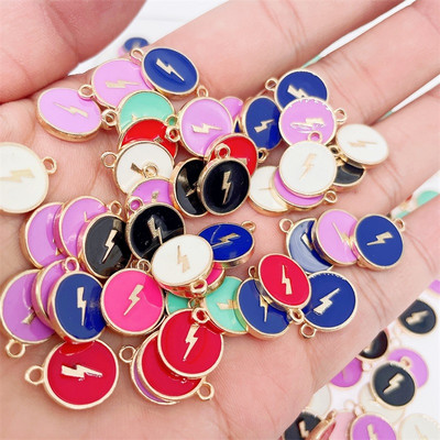 JQ 20 buc. 12*14 MM Dulce Dragoste Inimă smalț Breloc din aliaj de aur Pandantiv pentru cercei DIY Bijuterii Ornament Accesorii DIY En-gros