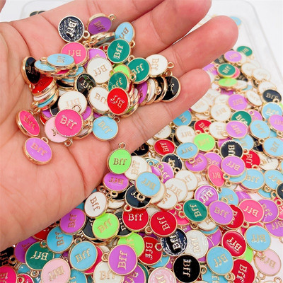 JQ 20 buc. 12*14 MM Dulce Dragoste Inimă smalț Breloc din aliaj de aur Pandantiv pentru cercei DIY Bijuterii Ornament Accesorii DIY En-gros